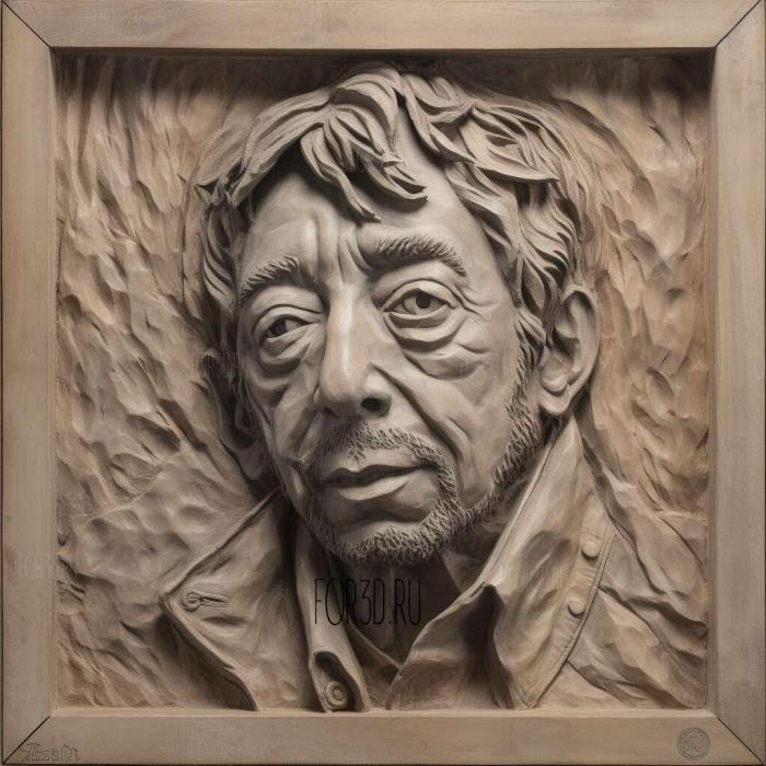 Serge Gainsbourg 2 stl model for CNC